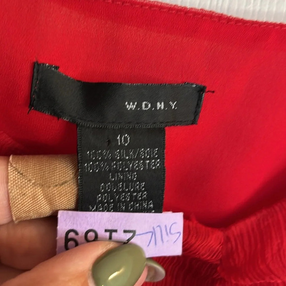 Vintage 100% Silk Red Ruffled Tank Top ❤️♥️❤️ - Picture 4 of 10